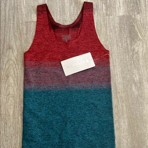 Athleta Red and Teal Tank Top